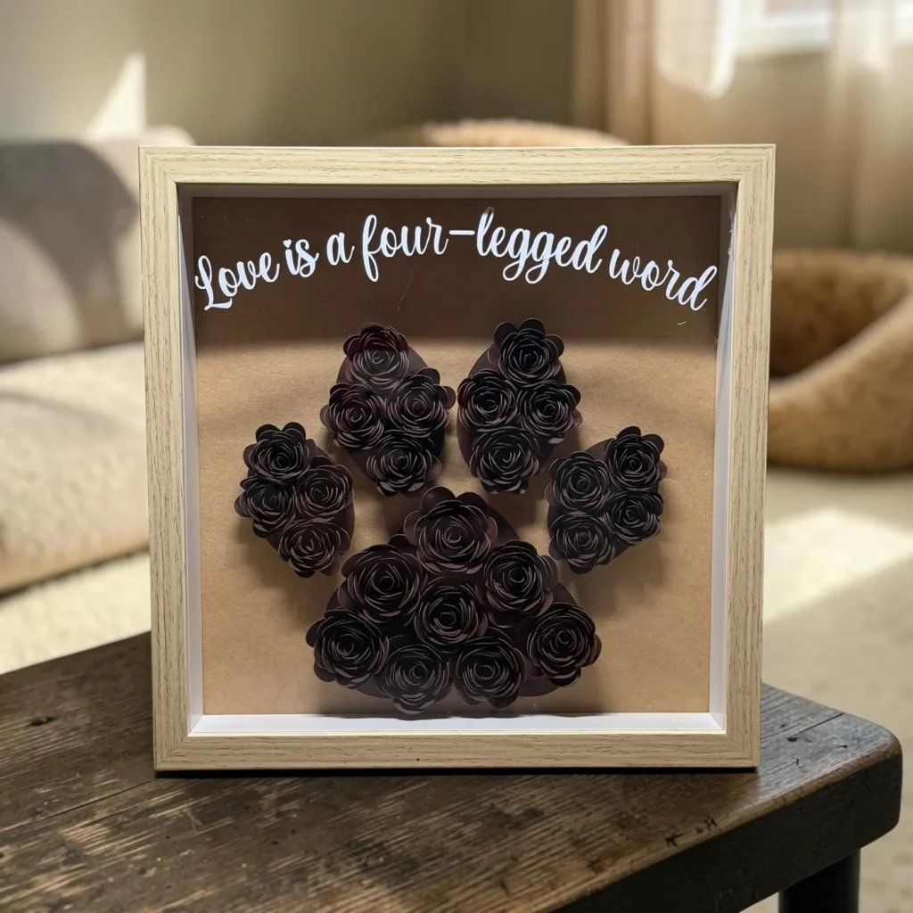 Love is a Four Legged Word with Paw Print
