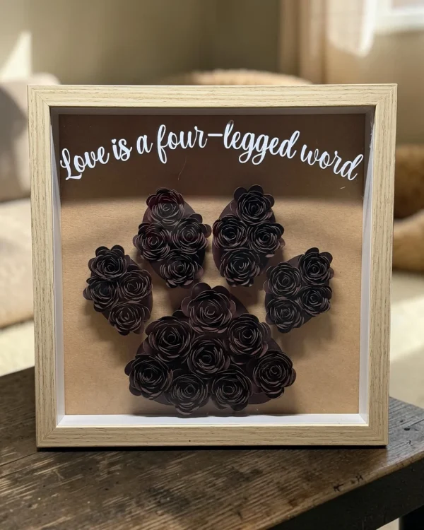 Love is a Four Legged Word with Paw Print