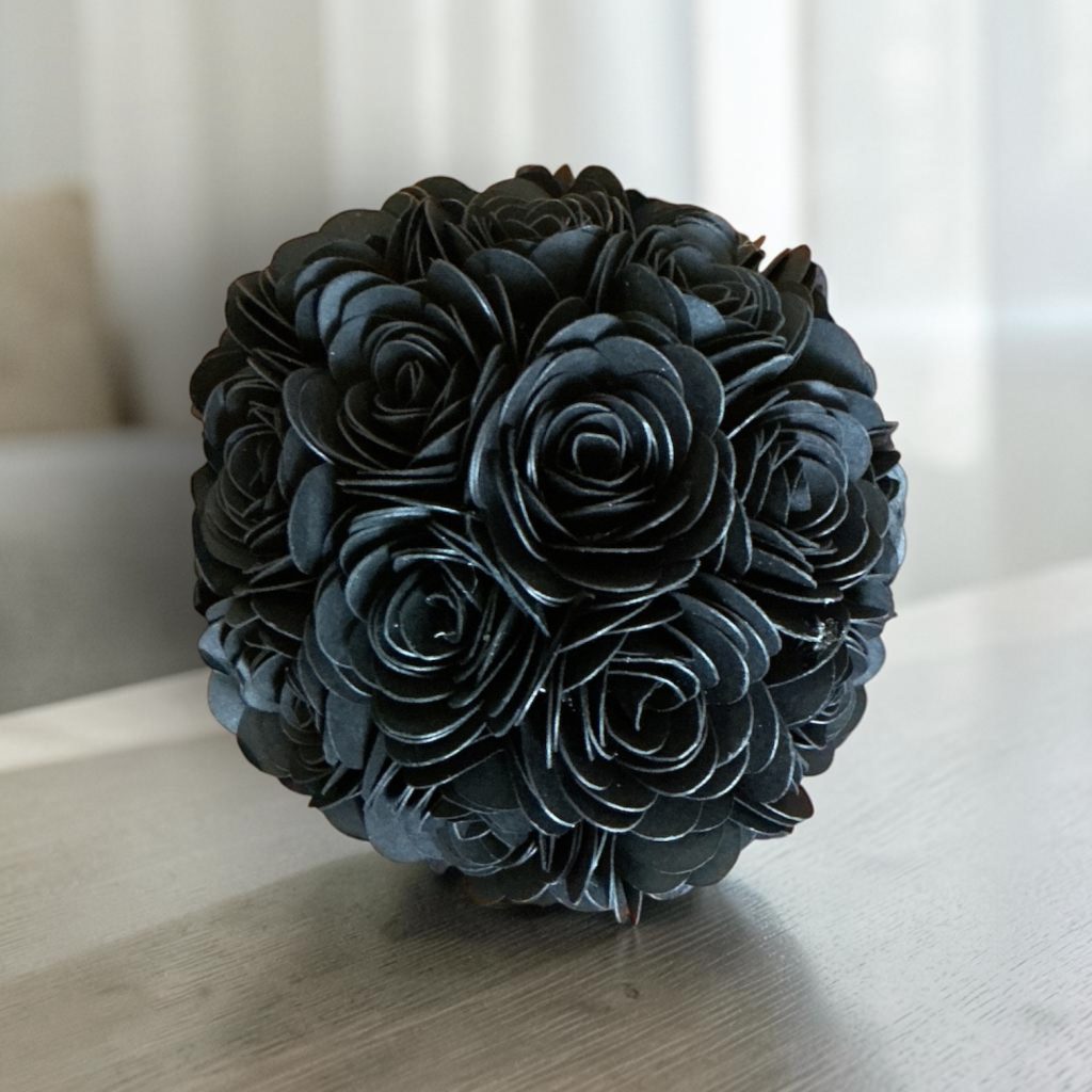 Black Rose Sphere, 3.5"