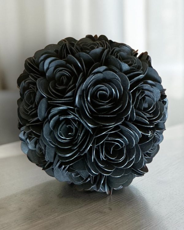 Black Rose Sphere, 3.5"