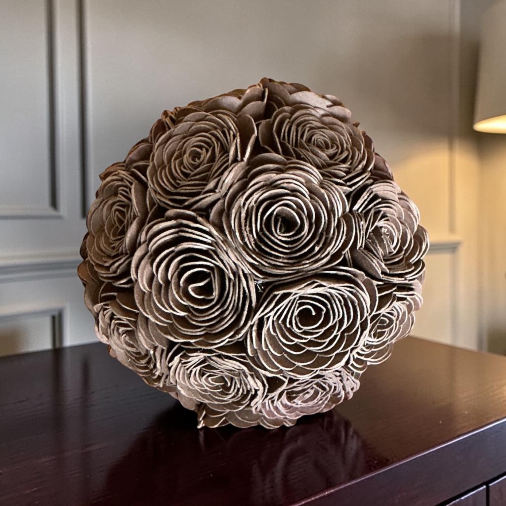 Brown Lisianthus Sphere, 2.5"